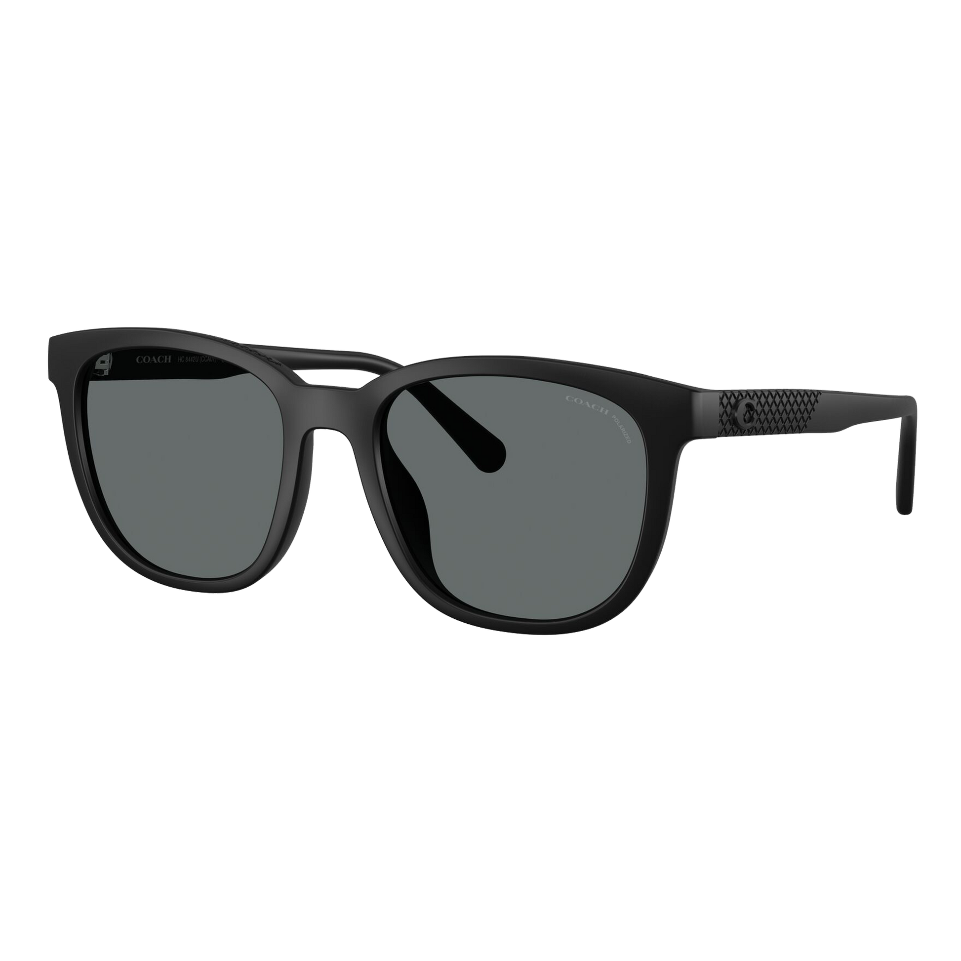 Coach Polarized Textured Square Sunglasses