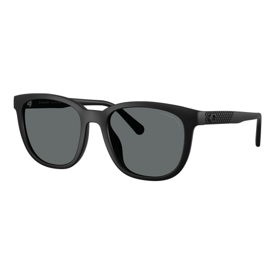 Coach Polarized Textured Square Sunglasses