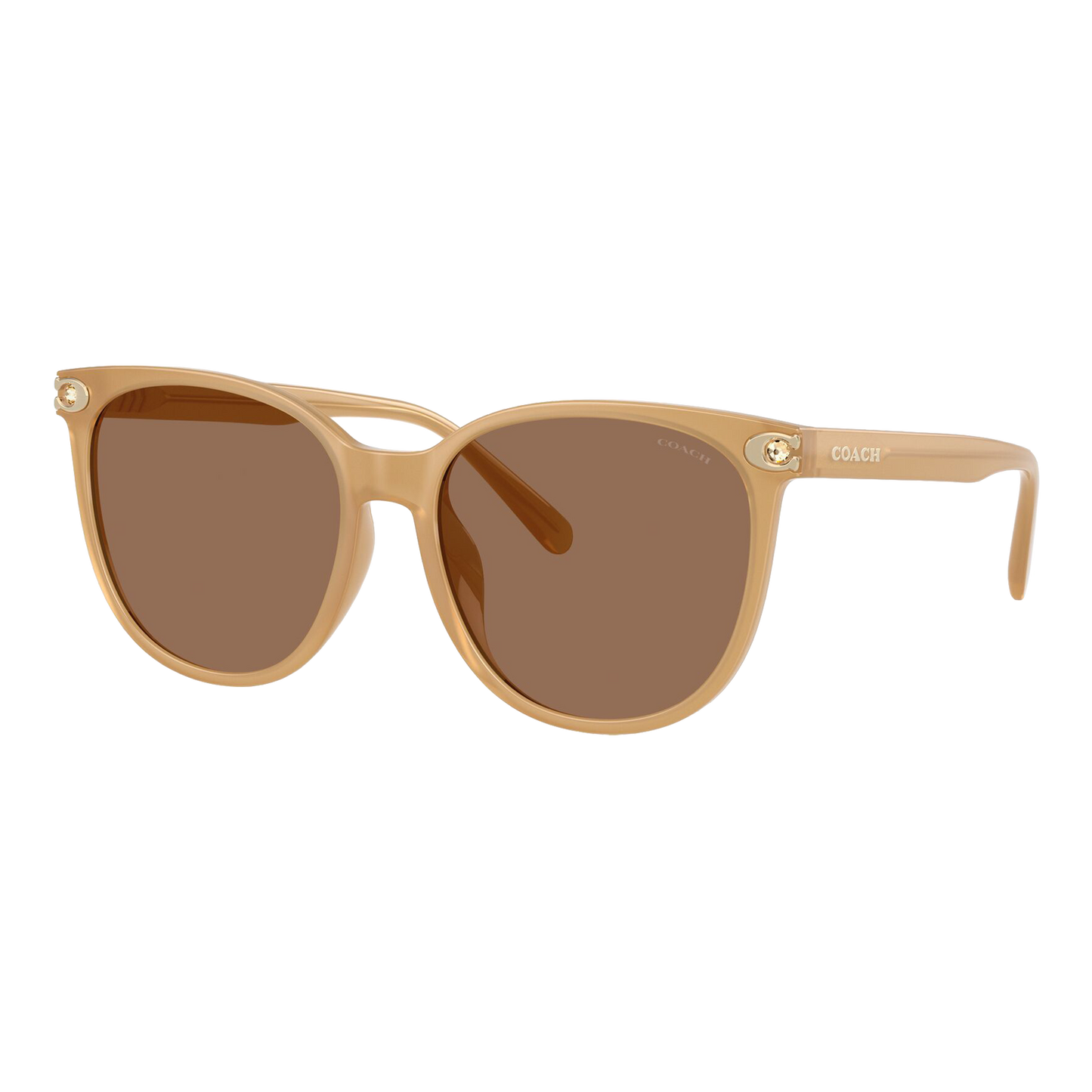 Coach Women's Embedded Signature Round Sunglasses