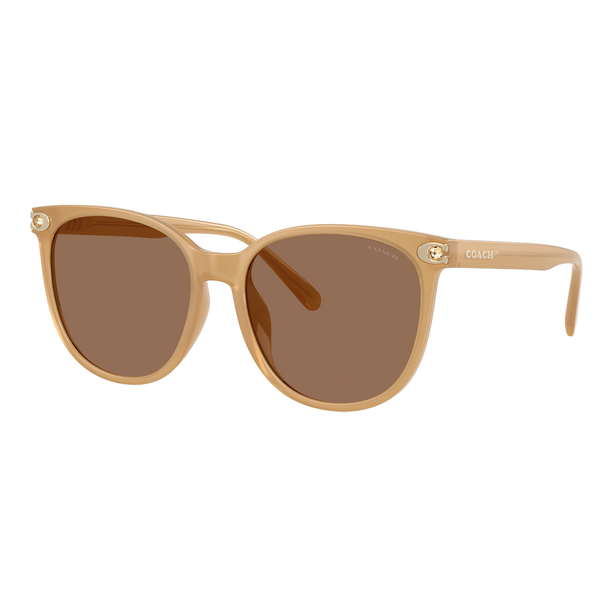 Coach Women's Embedded Signature Round Sunglasses