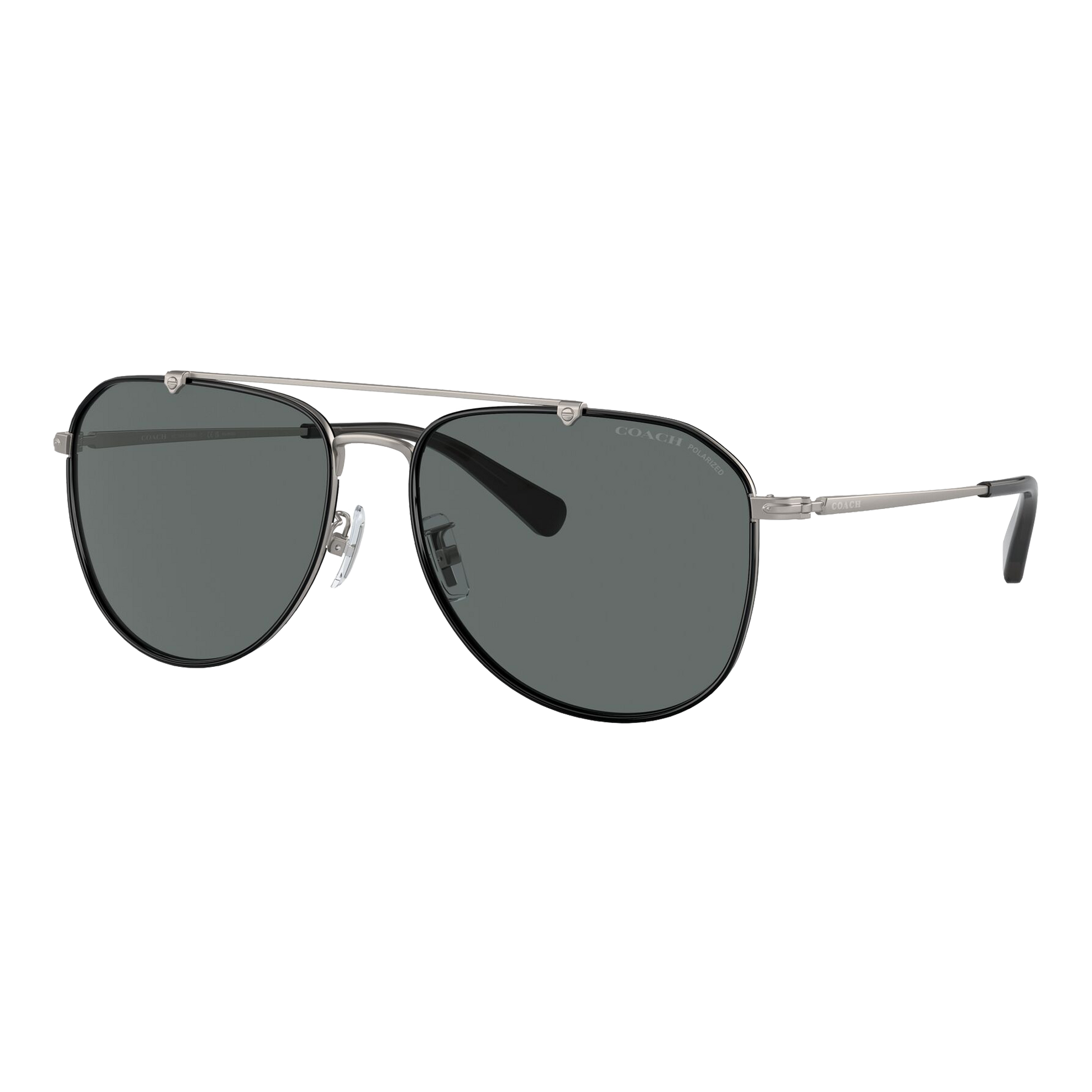 Coach Polarized Metal Windsor Pilot Sunglasses
