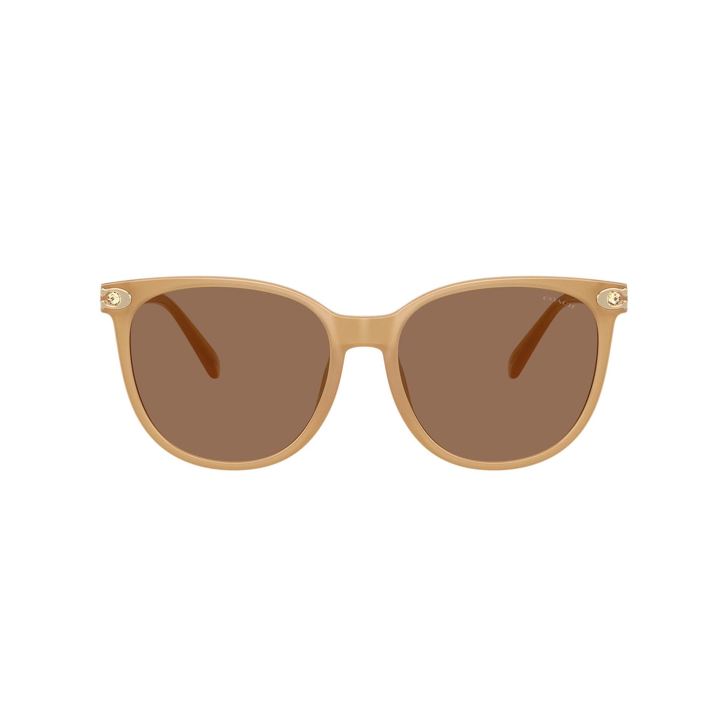Coach Women's Embedded Signature Round Sunglasses